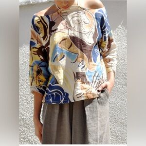 NWT RACHEL COMEY FACES FOLSOM TOP